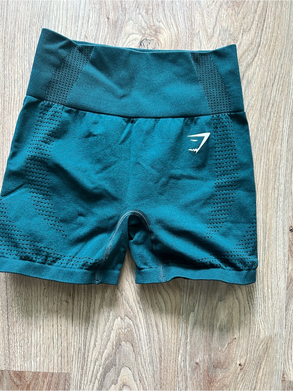 Gymshark Teal Seamless High-Rise Athletic Shorts